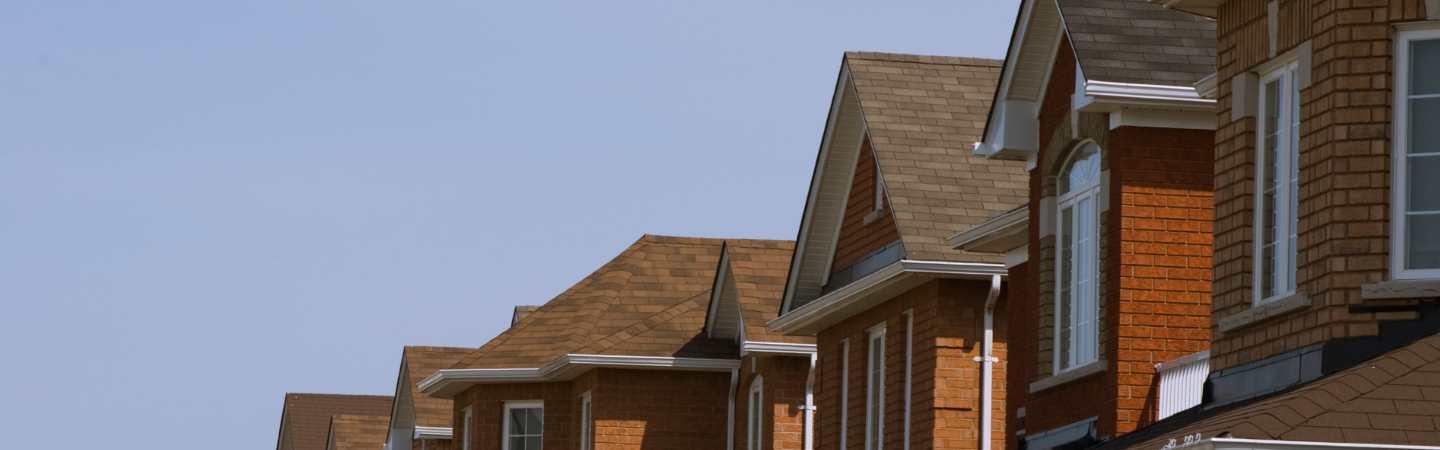 Row of houses and their roofs